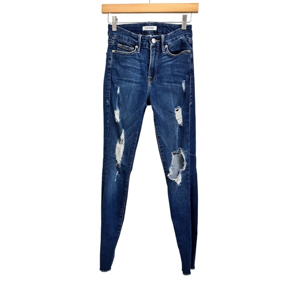 Good American Denim - GOOD AMERICAN Good Legs High Rise Distressed Skinny Jeans‎ size 24